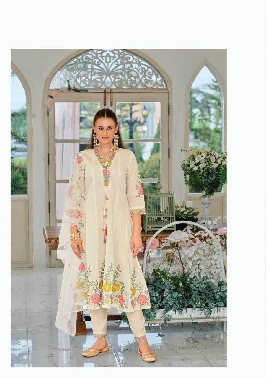 Chanderi Soft Handwork Suits - MYLUXURY LANE ENTERPRISE
